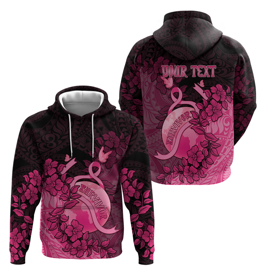 Personalised Cancer Fighter Zip Hoodie I Beat Cancer LT05 - Polynesian Pride