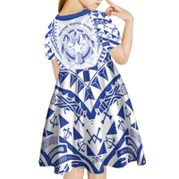 Northern Mariana Islands Liberation Day Kid Short Sleeve Dress 79th Anniversary LT05 - Polynesian Pride
