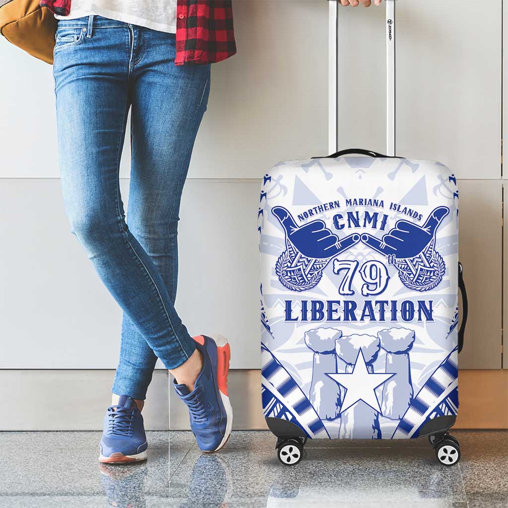 Northern Mariana Islands Liberation Day Luggage Cover 79th Anniversary LT05 - Polynesian Pride