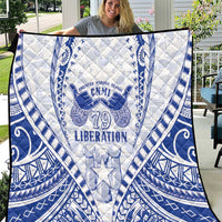 Northern Mariana Islands Liberation Day Quilt 79th Anniversary LT05 Blue - Polynesian Pride