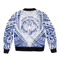 Northern Mariana Islands Liberation Day Sleeve Zip Bomber Jacket 79th Anniversary LT05 - Polynesian Pride