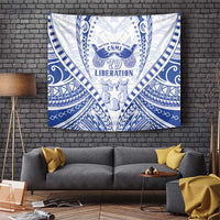 Northern Mariana Islands Liberation Day Tapestry 79th Anniversary LT05 Blue - Polynesian Pride