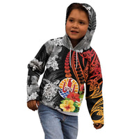 French Polynesia Bastille Day Kid Hoodie Tropical Turtle Hibiscus Polynesian Pattern LT05 - Polynesian Pride