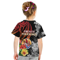 French Polynesia Bastille Day Kid T Shirt Tropical Turtle Hibiscus Polynesian Pattern LT05 - Polynesian Pride