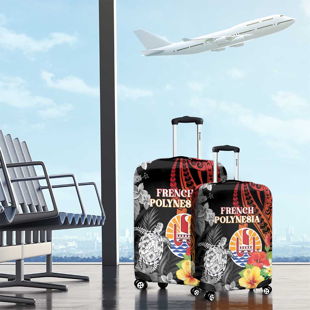 French Polynesia Bastille Day Luggage Cover Tropical Turtle Hibiscus Polynesian Pattern LT05 - Polynesian Pride