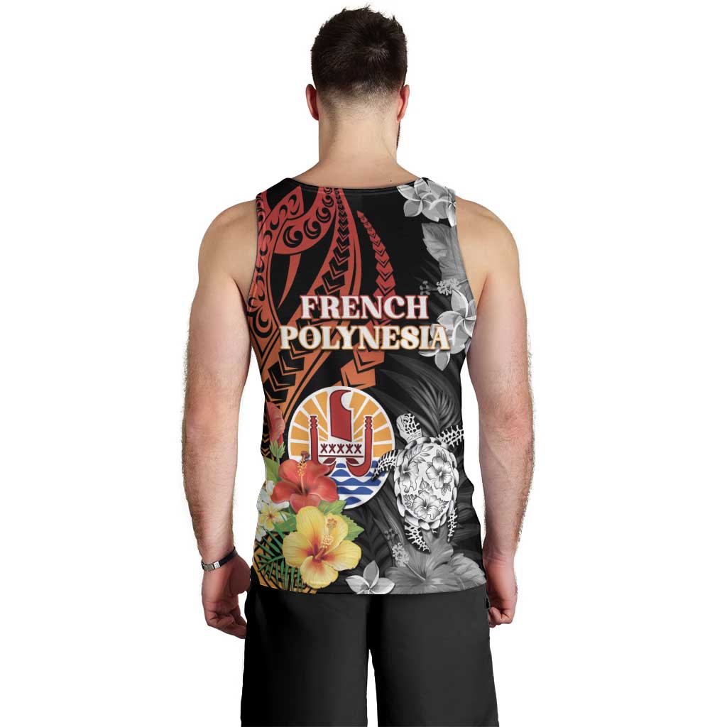 French Polynesia Bastille Day Men Tank Top Tropical Turtle Hibiscus Polynesian Pattern LT05 - Polynesian Pride