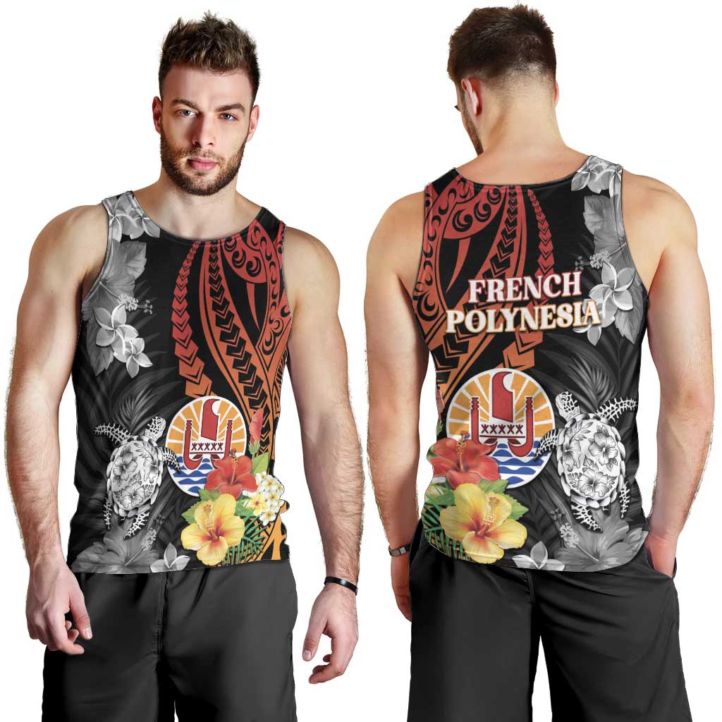 French Polynesia Bastille Day Men Tank Top Tropical Turtle Hibiscus Polynesian Pattern LT05 - Polynesian Pride