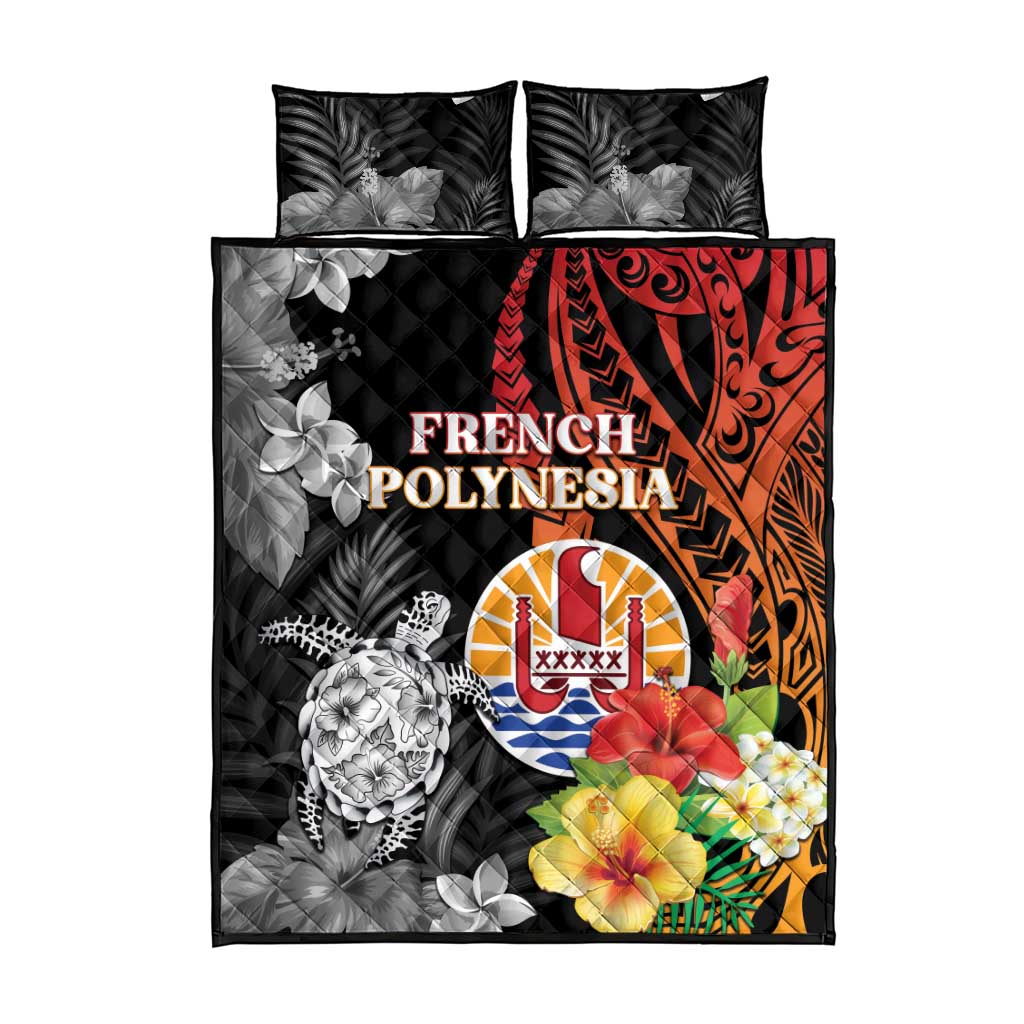 French Polynesia Bastille Day Quilt Bed Set Tropical Turtle Hibiscus Polynesian Pattern LT05 - Polynesian Pride