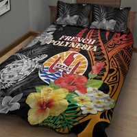 French Polynesia Bastille Day Quilt Bed Set Tropical Turtle Hibiscus Polynesian Pattern LT05 - Polynesian Pride