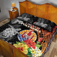 French Polynesia Bastille Day Quilt Bed Set Tropical Turtle Hibiscus Polynesian Pattern LT05 - Polynesian Pride