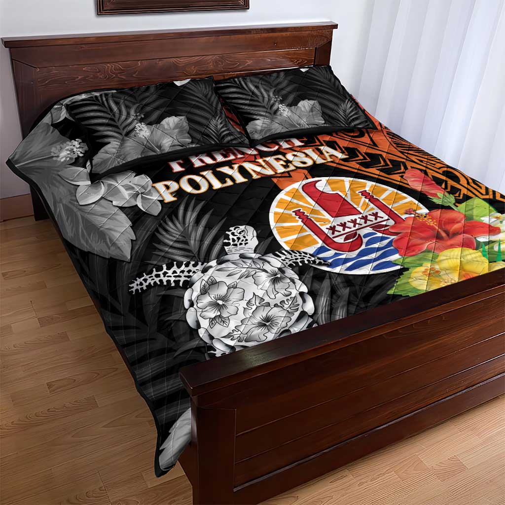 French Polynesia Bastille Day Quilt Bed Set Tropical Turtle Hibiscus Polynesian Pattern LT05 - Polynesian Pride