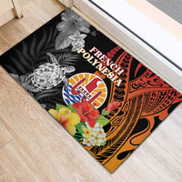 French Polynesia Bastille Day Rubber Doormat Tropical Turtle Hibiscus Polynesian Pattern LT05 - Polynesian Pride