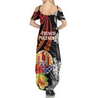 French Polynesia Bastille Day Summer Maxi Dress Tropical Turtle Hibiscus Polynesian Pattern LT05 - Polynesian Pride