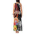 French Polynesia Bastille Day Tank Maxi Dress Tropical Turtle Hibiscus Polynesian Pattern