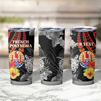 Personalised French Polynesia Bastille Day Tumbler Cup Tropical Turtle Hibiscus Polynesian Pattern LT05 - Polynesian Pride