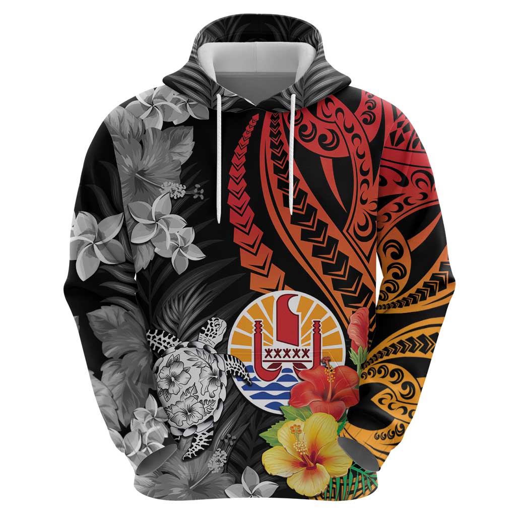 French Polynesia Bastille Day Zip Hoodie Tropical Turtle Hibiscus Polynesian Pattern LT05 - Polynesian Pride