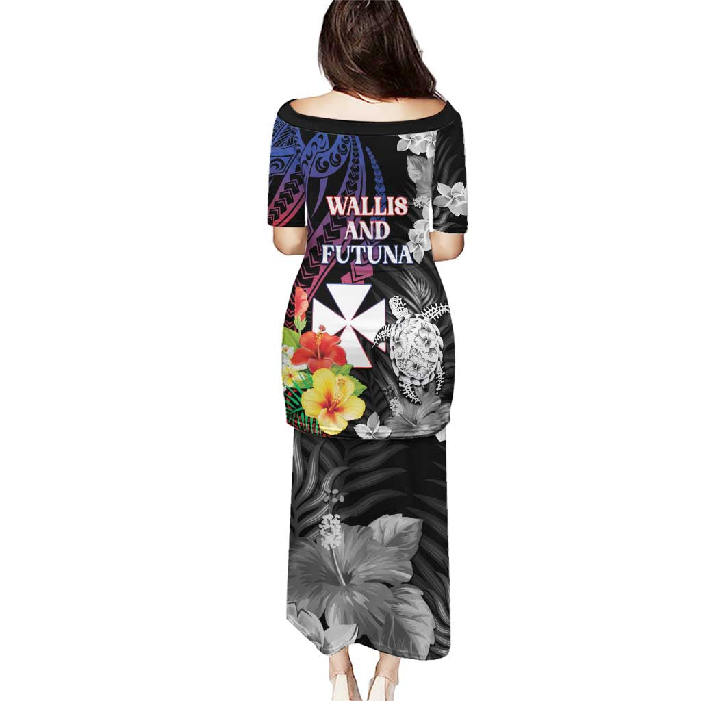 Wallis and Futuna Bastille Day Puletasi Tropical Turtle Hibiscus Polynesian Pattern LT05 - Polynesian Pride