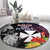 Wallis and Futuna Bastille Day Round Carpet Tropical Turtle Hibiscus Polynesian Pattern