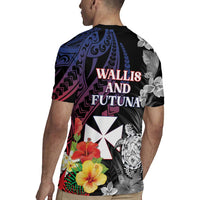 Wallis and Futuna Bastille Day Rugby Jersey Tropical Turtle Hibiscus Polynesian Pattern LT05 - Polynesian Pride