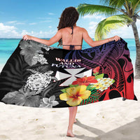 Wallis and Futuna Bastille Day Sarong Tropical Turtle Hibiscus Polynesian Pattern LT05 - Polynesian Pride