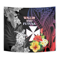 Wallis and Futuna Bastille Day Tapestry Tropical Turtle Hibiscus Polynesian Pattern LT05 - Polynesian Pride