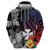 Wallis and Futuna Bastille Day Zip Hoodie Tropical Turtle Hibiscus Polynesian Pattern