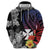 Wallis and Futuna Bastille Day Zip Hoodie Tropical Turtle Hibiscus Polynesian Pattern