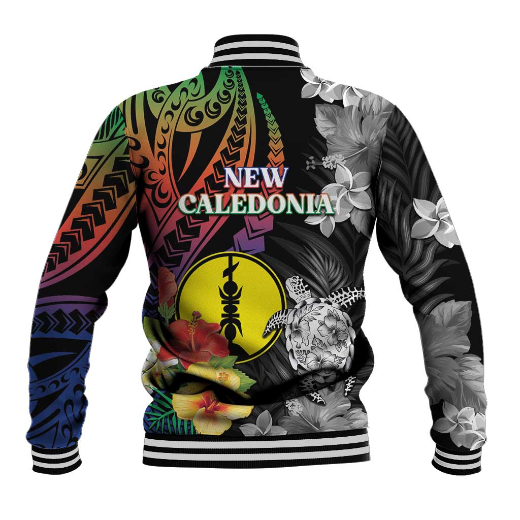 New Caledonia Bastille Day Baseball Jacket Tropical Turtle Hibiscus Polynesian Pattern LT05 - Polynesian Pride