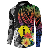 New Caledonia Bastille Day Button Sweatshirt Tropical Turtle Hibiscus Polynesian Pattern LT05 - Polynesian Pride