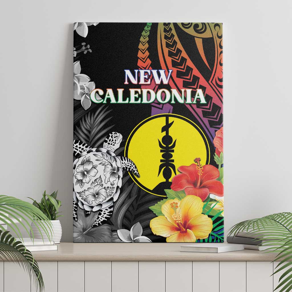 New Caledonia Bastille Day Canvas Wall Art Tropical Turtle Hibiscus Polynesian Pattern LT05 - Polynesian Pride