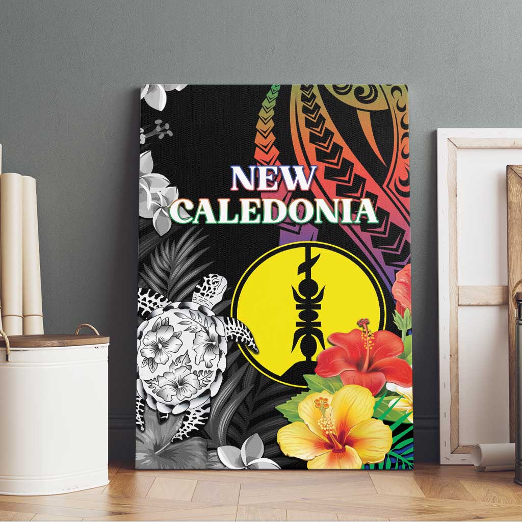 New Caledonia Bastille Day Canvas Wall Art Tropical Turtle Hibiscus Polynesian Pattern LT05 - Polynesian Pride