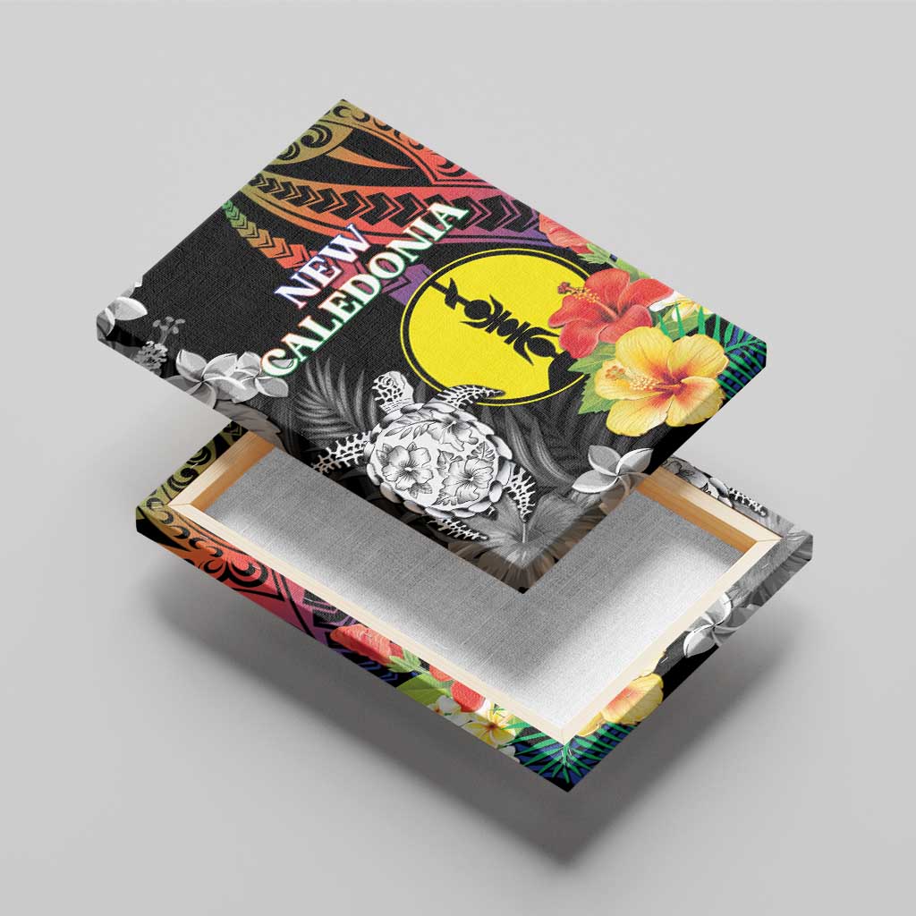 New Caledonia Bastille Day Canvas Wall Art Tropical Turtle Hibiscus Polynesian Pattern LT05 - Polynesian Pride