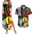 New Caledonia Bastille Day Couples Matching Summer Maxi Dress and Hawaiian Shirt Tropical Turtle Hibiscus Polynesian Pattern