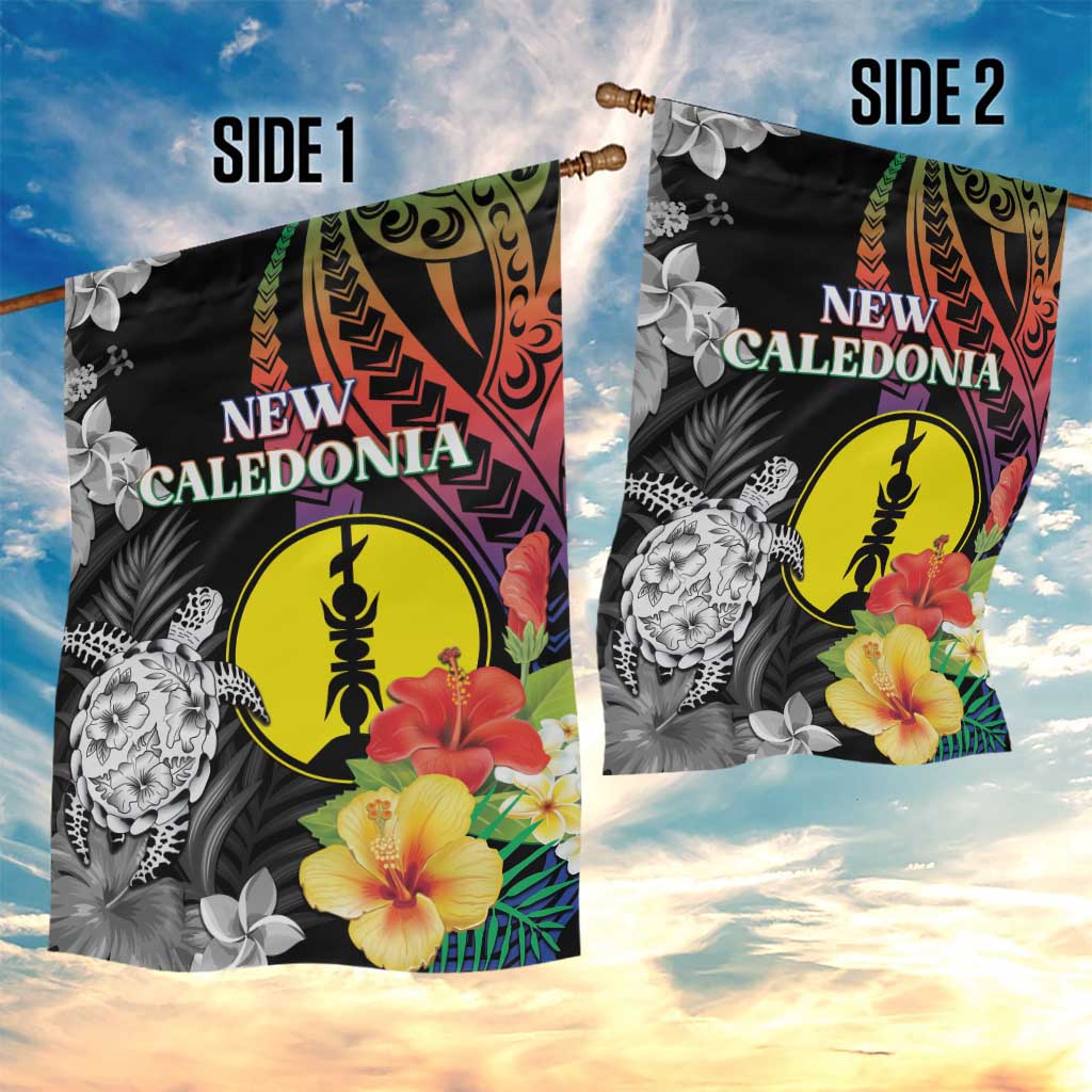 New Caledonia Bastille Day Garden Flag Tropical Turtle Hibiscus Polynesian Pattern LT05 - Polynesian Pride