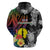 New Caledonia Bastille Day Hoodie Tropical Turtle Hibiscus Polynesian Pattern