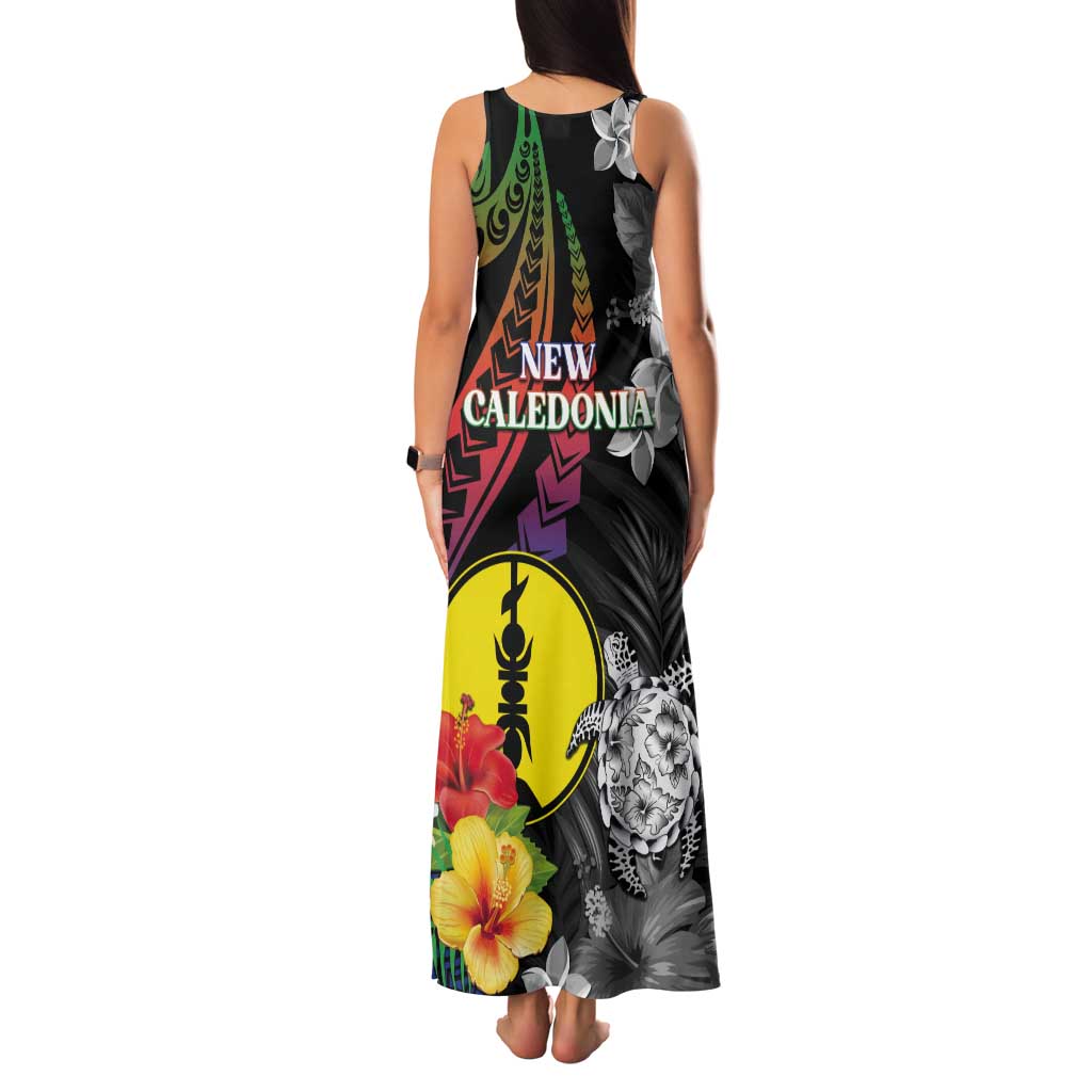 New Caledonia Bastille Day Tank Maxi Dress Tropical Turtle Hibiscus Polynesian Pattern LT05 - Polynesian Pride