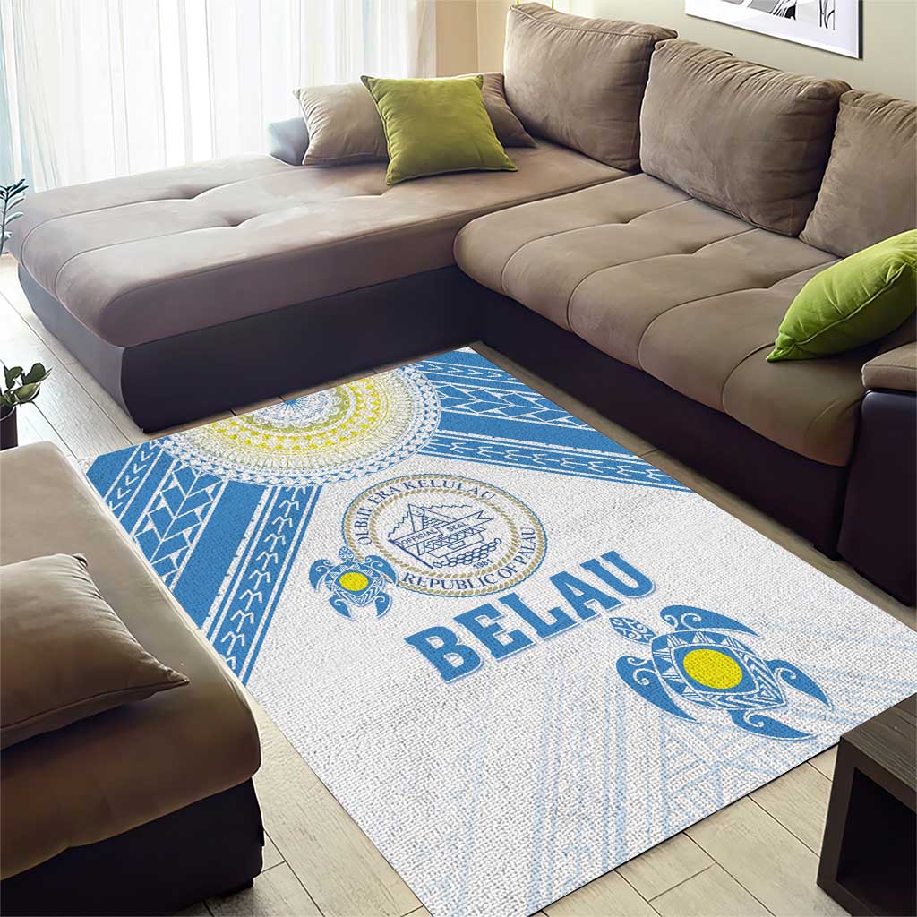 Palau Constitution Day Area Rug Polynesian Turtle LT05 - Polynesian Pride
