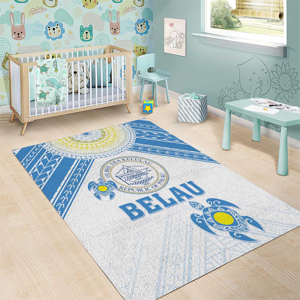 Palau Constitution Day Area Rug Polynesian Turtle LT05 - Polynesian Pride