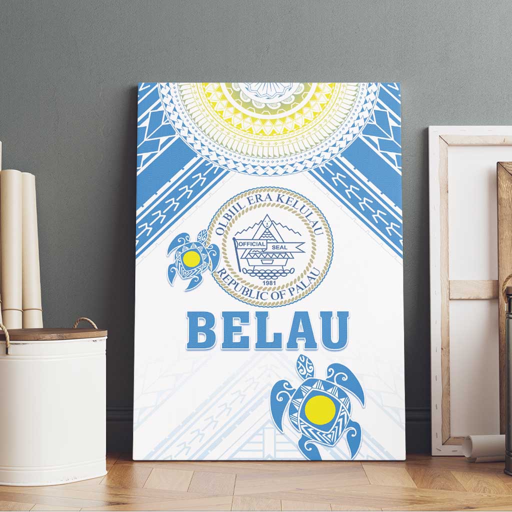 Palau Constitution Day Canvas Wall Art Polynesian Turtle LT05 - Polynesian Pride
