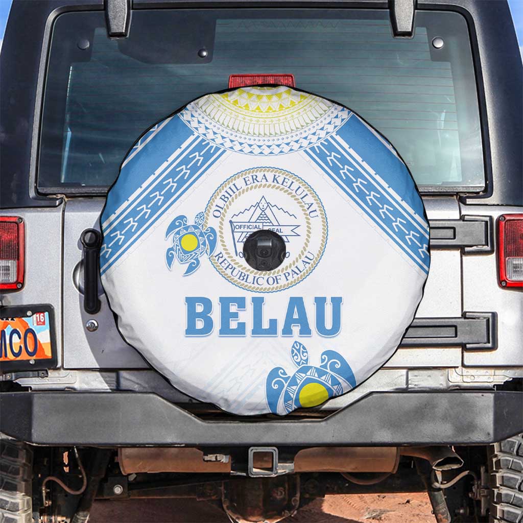 Palau Constitution Day Spare Tire Cover Polynesian Turtle LT05 Blue - Polynesian Pride