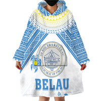 Personalised Palau Constitution Day Wearable Blanket Hoodie Polynesian Turtle LT05 - Polynesian Pride