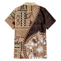 Samoa Siapo Elegant Hawaiian Shirt Hibiscus Chocolate Brown Motifs LT05 - Polynesian Pride