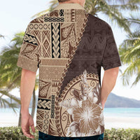 Samoa Siapo Elegant Hawaiian Shirt Hibiscus Chocolate Brown Motifs LT05 - Polynesian Pride