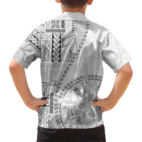 Samoa Siapo Elegant Hawaiian Shirt Hibiscus White Motifs LT05 - Polynesian Pride