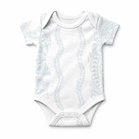 Samoa Lotu Tamaiti Baby Onesie Teuila With Tribal Motifs LT05 White - Polynesian Pride