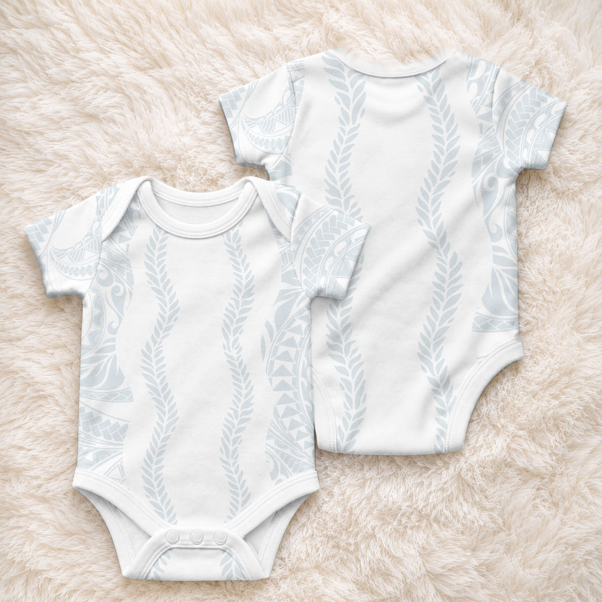 Samoa Lotu Tamaiti Baby Onesie Teuila With Tribal Motifs LT05 - Polynesian Pride