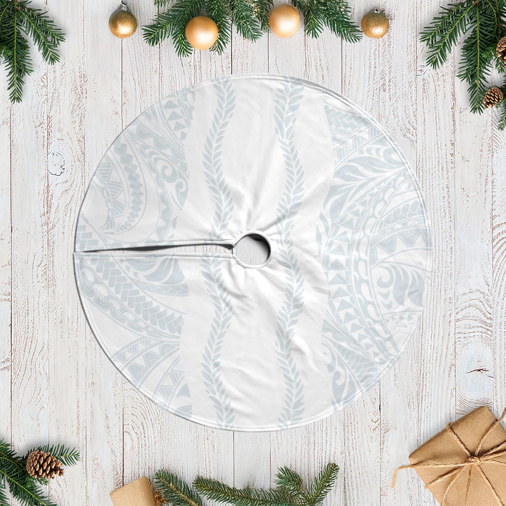 Samoa Lotu Tamaiti Tree Skirt Teuila With Tribal Motifs LT05 Casual White - Polynesian Pride