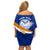 Personalized Marshall Islands Family Matching Off Shoulder Short Dress and Hawaiian Shirt Manit Day Coat Of Arms With Polynesian Turtle LT05 - Polynesian Pride