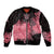 Breast Cancer Bomber Jacket Survivor Polynesian Ribbon Butterfly LT05 Unisex Pink - Polynesian Pride