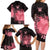 Breast Cancer Family Matching Long Sleeve Bodycon Dress and Hawaiian Shirt Survivor Polynesian Ribbon Butterfly LT05 - Polynesian Pride